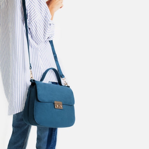 zara blue bag